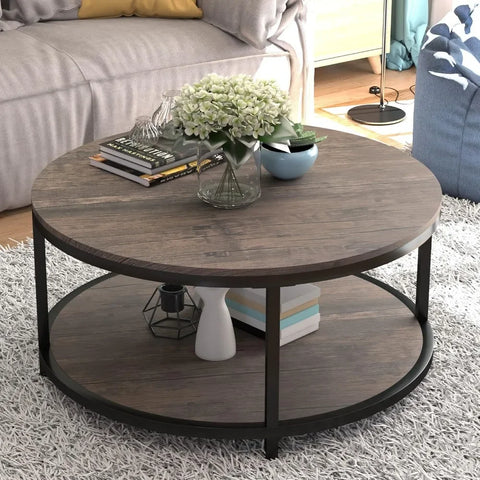 Round Coffee Table,36" Coffee Table for Living Room