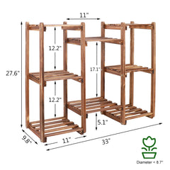 Multi-Tier Stylish Bamboo Plant Stand Rack