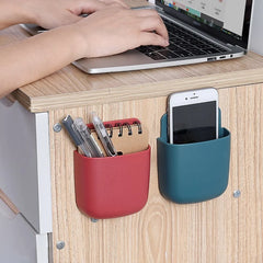 Wall Mounted Storage Box Mobile Phone Plug Holder Stand Rack