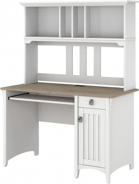 Furniture Salinas Computer Desk with Hutch | Study Table with Drawers