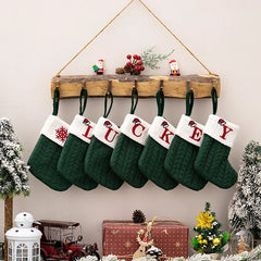 Christmas ornaments letter knitted socks