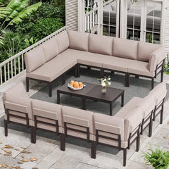 Metal Patio Furniture Set 12-Seat