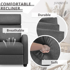 Adjustable Home Theater Single Fabric Recliner Sofa