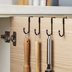 Double S-Shape Hook Free Punching Kitchen Bathroom Cabinet Door