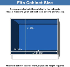 Individual Pull Organizer Kitchen Cabinet Storage 2 Tier 31½"W x 21½"D,