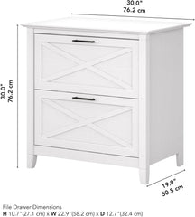 Modern Farmhouse 2 Drawer File Cabinet for Home Office