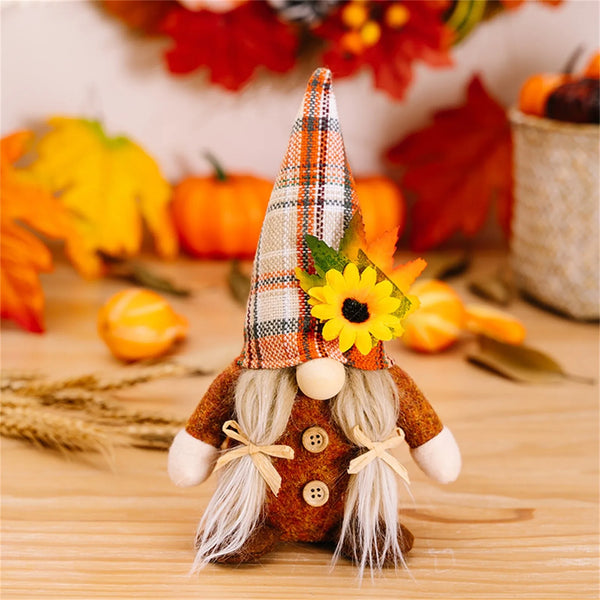 Fall Gnome Sunflower Maple Doll Harvest