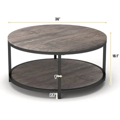 Round Coffee Table,36" Coffee Table for Living Room