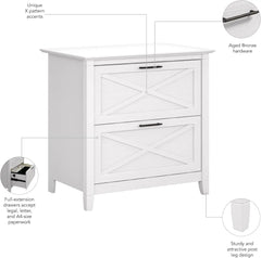 Modern Farmhouse 2 Drawer File Cabinet for Home Office