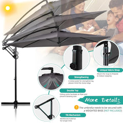 Patio Offset Umbrella with Easy Tilt Adjustment