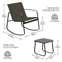 Outdoor Rocking Bistro Set