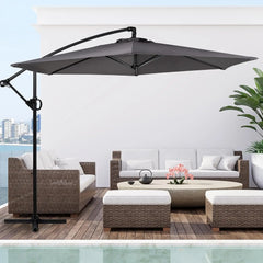 Patio Offset Umbrella with Easy Tilt Adjustment