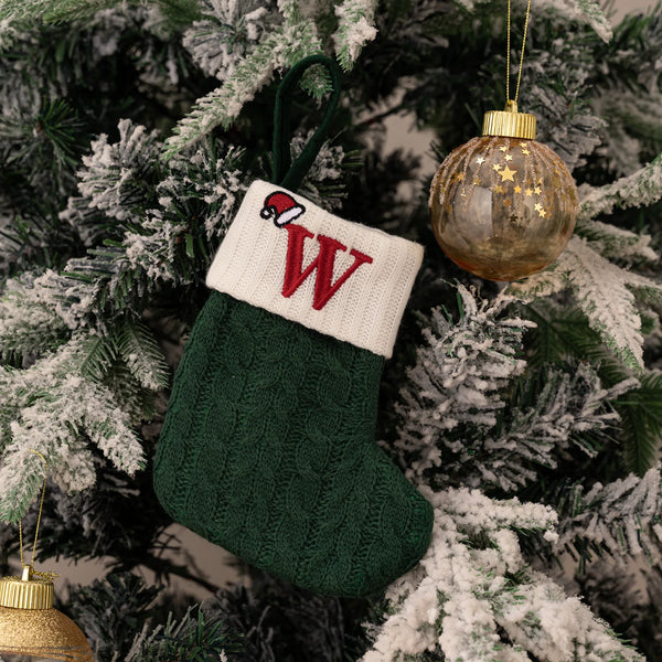 Christmas ornaments letter knitted socks