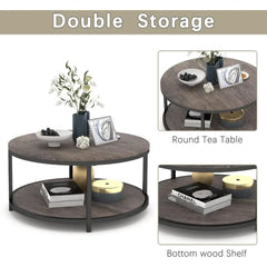 Round Coffee Table,36" Coffee Table for Living Room