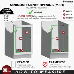 Base Kitchen Cabinets w/Soft-Close Sliding Shelves