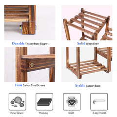 Multi-Tier Stylish Bamboo Plant Stand Rack