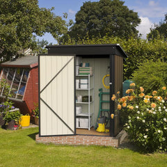 Waterproof Metal Garden Shed with Lockable Door