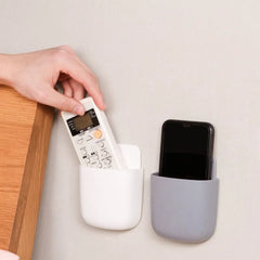 Wall Mounted Storage Box Mobile Phone Plug Holder Stand Rack