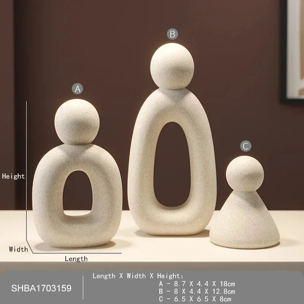 Minimalism Family Statue Modern Style Home Decor