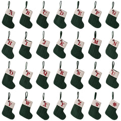 Christmas ornaments letter knitted socks