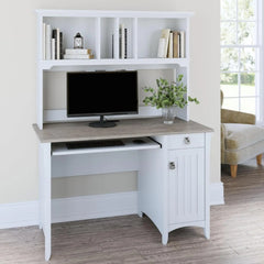 Furniture Salinas Computer Desk with Hutch | Study Table with Drawers