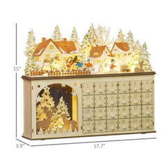 Christmas advent calendar and light up Christmas decorations