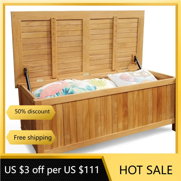 Cambridge Casual Wood Arie 60in Outdoor Deck Storage Box